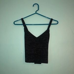 Forever 21 black sparkly tank top